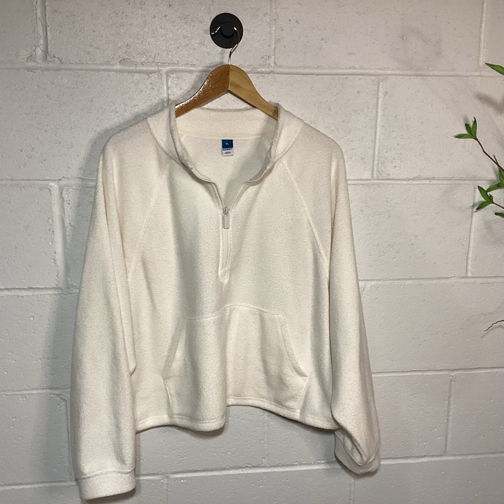 White Half-Zip Fleece Old Navy Women’s Top